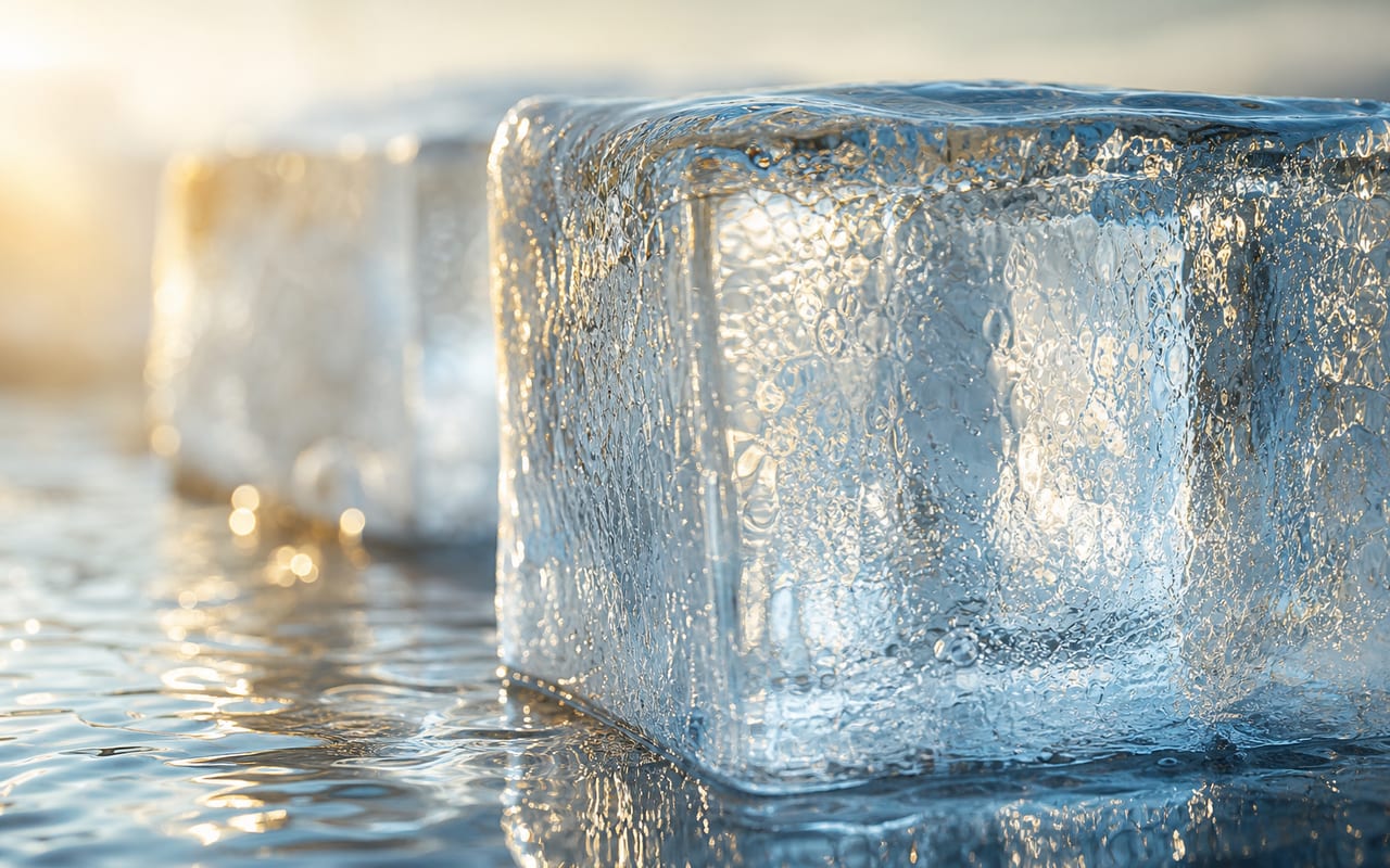 鈴鹿山系の伏流水で作られた天然水の氷